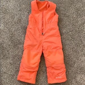 Columbia 3T girls snow pants, pink.